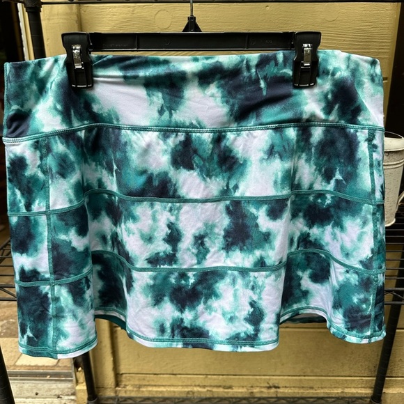 IDEOLOGY Teal Tye-Dye Women’s Active Swim Flounce Skort Plus Size XL EUC - Picture 7 of 11